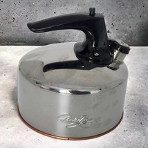 Vintage Paul Revere Ware Small 1 QT Whistling Tea Pot Kettle Copper Bott... - £39.11 GBP
