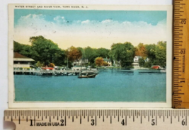 Antique 1917 RPPC POSTCARD Water Street &amp; River View TOM&#39;S RIVER NJ A7 - $6.75