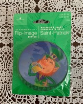 American Greetings St Patricks Day Flip Image Leprechaun Badge Green Beer Party - £7.11 GBP