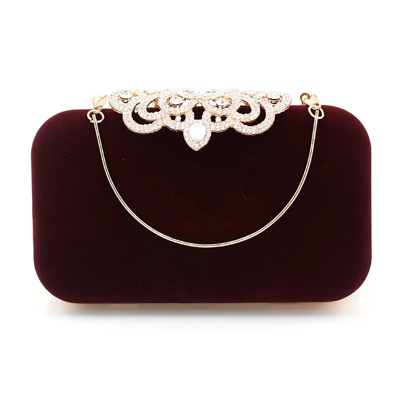 Elegant Evening Bags For Women&#39;s Handbags Solid Color Black Velvet Clutch bag Fa - $70.10