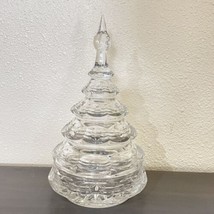 VTG  FIFTH AVENUE CRYSTAL CHRISTMAS TREE Candy dish / LED Candle light h... - $14.84