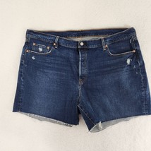 Jean Short Women&#39;s Cut Off Blue Size 22w Levi&#39;s 501 Button Fly - £16.35 GBP