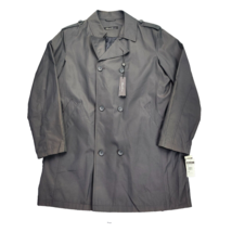 NWT Kenneth Cole Mens Rain Jacket Trench Coat Grey size 46 Regular - $52.00