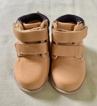 Infant Wonder Nation Boots Work Boots Lt. Brown Strap Over Sz. 2 Infant NWOT - £15.72 GBP