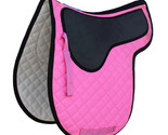 Horse English Saddle Pad Cotton Quilted Trail Contoured Gel Pink 72F17 - $38.60