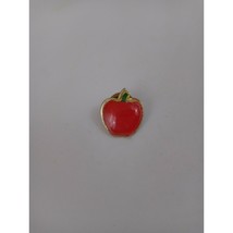 Vintage Washington Apple With Water Droplets Design Gold Tone Enamel Hat Pin - £4.18 GBP