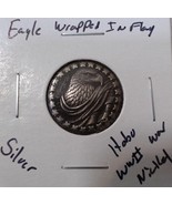 HOBO American Eagle Wrapped In Flag Made From A REAL WWII Silver Nickel ... - €12,91 EUR