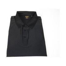 Men's Polo Shirt By Moderno Checker Satin Short Sleeves MJP-106 Black image 6