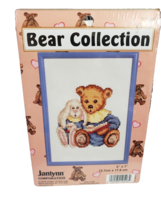Janlynn Bear Collection Cross Stitch Kit W/Frame  Bear with Stuffed Rabbit - £5.48 GBP