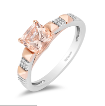 Art Deco Wedding Womens Ring 1/20 CTTW Diamonds and Morganite Aurora Owl Ring - £39.96 GBP