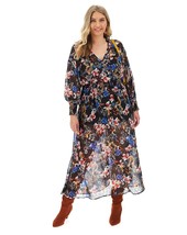 Joanna Hope Folk Maxi Kleid IN Floral Schwarz UK 12 (exp66) - $37.85