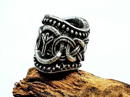 Hair Beard Bead Rune Algiz Tiwaz Victory Viking Pewter Pagan Norse - £4.16 GBP