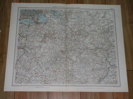 1927 Map Of Central Soviet Union Russia Moscow St. Petersburg Leningrad Finland - £28.37 GBP