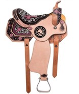 Pink Embellished Western Horse Barrel Racing Cross Saddle With Tack set - $319.77+