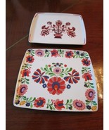 Vintage Hungary &quot;HOLLOHAZA&quot; 2 floral  vanity trays ORIGINAL [170G] - $101.55 CAD