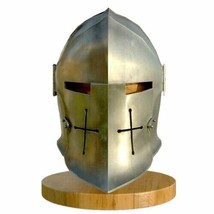 Medieval Knight Armor Crusader New Templar Helmet Helm with liner - £74.98 GBP