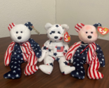 Lot of 3 America themed Ty Beanie Babies - $11.83