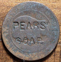 1856 France 10 Centimes Pears Soap became Lever Great Britain Counterstamp Coin - $41.90