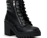 No Boundaries Women&#39;s Zip Accent Studded Hiker Boots - Size 8 Wide New - $24.99