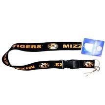 Missouri Tigers Lanyard Premium 2-Sided Neck Release Keychain NCAA Official - £8.61 GBP