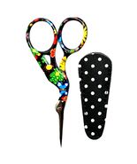 3-3/4 Inch Multi-Color Stork Scissors With Black Polka Dot Sheath - $17.95