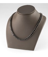 Sterling Silver Black 4 mm CZ Cubic Zirconia Tennis Necklace 16&quot; - $537.68 CAD