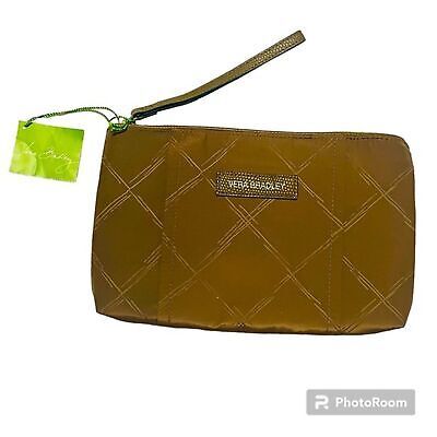 Vera Bradley Wristlet Brown Preppy Poly Large  Fabric NEW - $24.00
