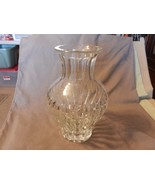 Large American Brilliant Period Deep Cut Crystal Vase Ribbed Pattern Sta... - $213.75