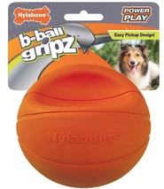 Nylabone Power Play B-Ball Grips Basketball Medium 4.5&quot; Dog Toy - £32.89 GBP
