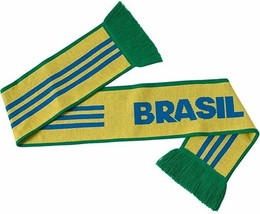 NWT New Brazil adidas Official Home Green/Yellow/Blue Soccer Futbol Scarf - $19.75