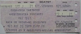 Bee Gees 1989 Ticket Stub From Coca Cola Lakewood Amphitheatre Jive Talkin - £7.65 GBP
