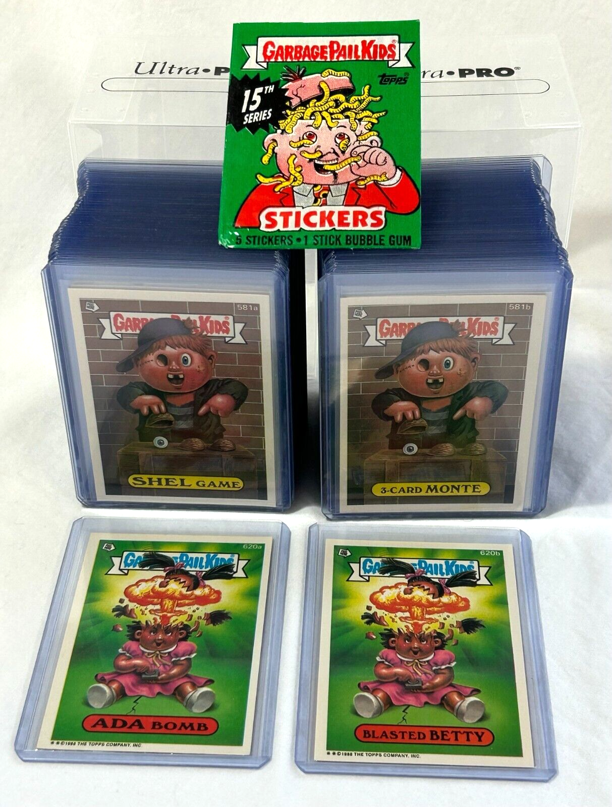 1988 Garbage Pail Kids NDC 15th Series 15 OS15 MINT 88 Card Set w/NEW TOPLOADERS - $544.45