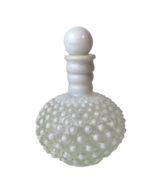 Vintage Fenton Hobnail Perfume Bottle Decanter White Opalescent Glass St... - £15.57 GBP