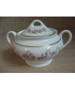 Bavaria #37 Sugar Bowl with Lid Pink Rose Swag With Gold Design   - £7.88 GBP