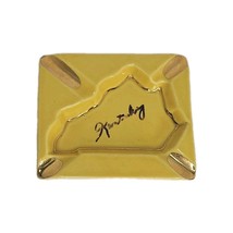 Vintage Handmade Ashtray Kentucky  Made By Charles Products With Gold Ac... - $11.87