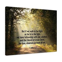 Express Your Love Gifts Bible Verse Canvas Walk in The Light 1 John 1:7 ... - £109.01 GBP