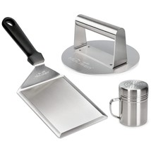 Smashed Burger Kit, Stainless Steel Burger Press, Grill Spatula And Spic... - £42.23 GBP