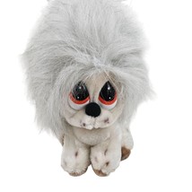 Applause Dog Plush Clive Sheepdog Sad Eyes White Brown Stuffed Animal 1980s 8 in - £17.40 GBP