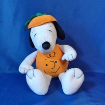 Hallmark Halloween Plush Snoopy Charlie Brown o Lantern 14” Great Pumpkin - £10.94 GBP