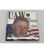 UAW for Clinton 1996 Presidential Election Campaign Button Politics Demo... - $4.94
