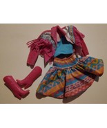 EUC Barbie Doll Western Fun 9932 Jacket Skirt Shirt Boots Pink 1989 - £19.12 GBP