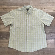 Dockers Men&#39;s Button Down Shirt Short Sleeve XL 17/17.5 Green Plaid - $10.83