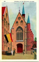 Vtg Postcard - Church in the Belgian Village - Chicago World&#39;s Fair 1933 - Arena - £9.72 GBP