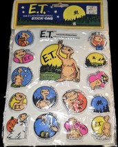 Vintage Sheet Of Puffy Stickers Extra Terrestrial Used ET-401 Diamond To... - $11.57