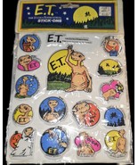Vintage Sheet Of Puffy Stickers Extra Terrestrial Used ET-401 Diamond To... - $213.90 MXN