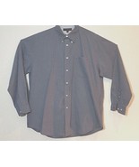 Tommy Hilfiger Golf Navy Blue Long Sleeve Pin Check Casual Dress Shirt M... - £27.13 GBP