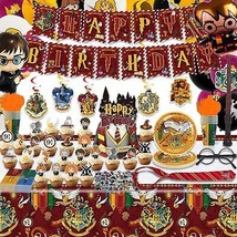 Magical Wizard Birthday Party Supplies 172Pcs Birthday Party Decorations... - £62.45 GBP