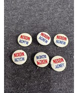 lot of 6 NIXON AGNEW 1968  BUTTON pinback badge POLITICS PRESIDENTIAL EL... - £10.96 GBP