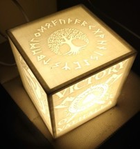 Norse pagan Viking Lithophane Light Box / Photo Box - 3D Gothic, Wicca Lamp - £39.12 GBP