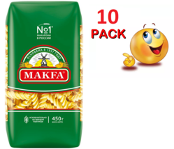 10 PACK x 450G SPIRALS Pasta Noodles Durum Wheat Makfa Спирали МАКФА Rus... - £21.02 GBP
